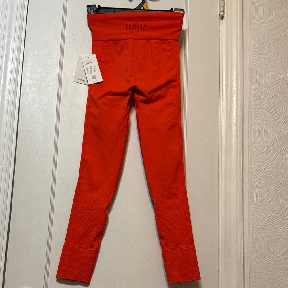 Halidays Women's Red High-Waisted Leggings